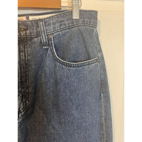 Rag & Bone Avery Maxi Denim Skirt Sz 28 Dark Denim Western Boho Y2K Split Front - Picture 7 of 14